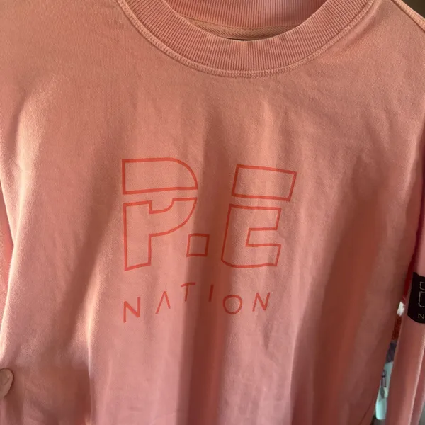 PE Nation Crewneck Sweater Pink - Image 3