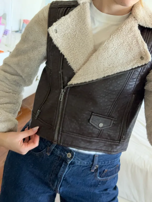 BDG Jacket Faux Leather & Fuzzy - Image 4