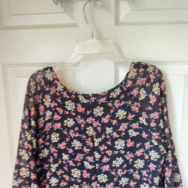 Free People Size 4 Ditsy Floral Mini Tunic Whimsical Dress Fairy Grunge - Image 7