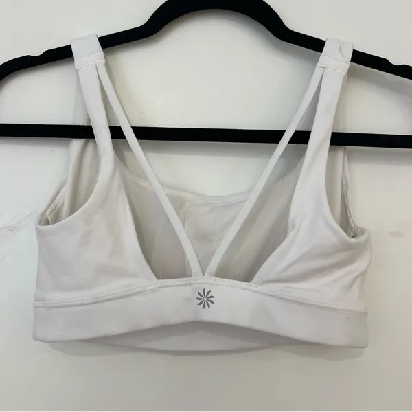 Athleta White Sports Bra XS - Image 4