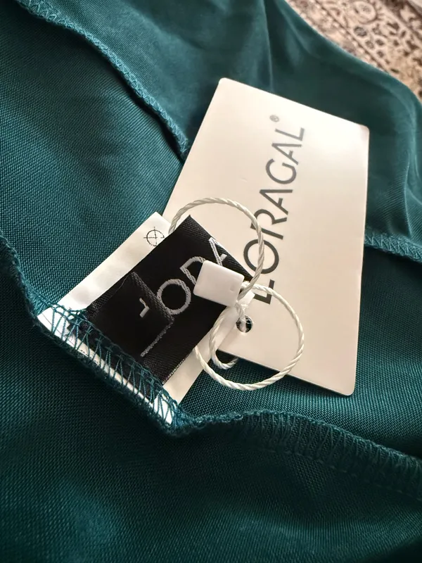 Loragal emerald srappy back long prom dress - Image 11