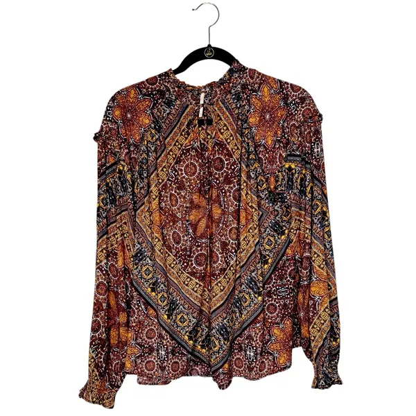 Free People Little Runaway Medallion Print Top Size M - Image 3