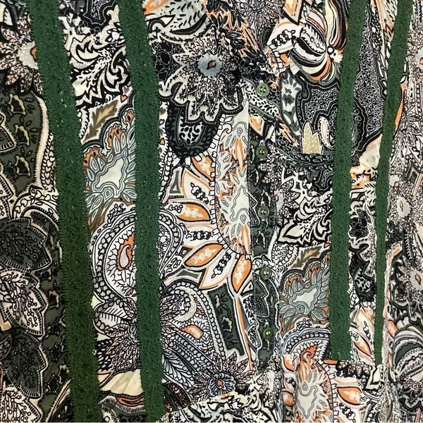 Umgee Green Paisley Floral Drop Waist Dress - Image 4