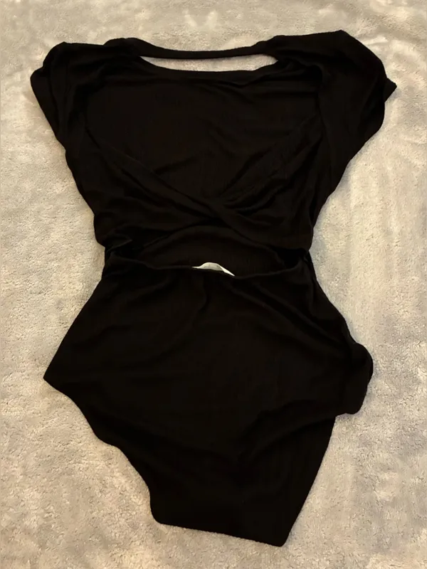 Women’s my LAnd Brand Black Short Sleeve Bodysuit Size Small - Image 4