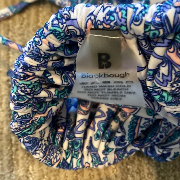 Blackbough Blue and White Paisley Bikini Top - Image 4