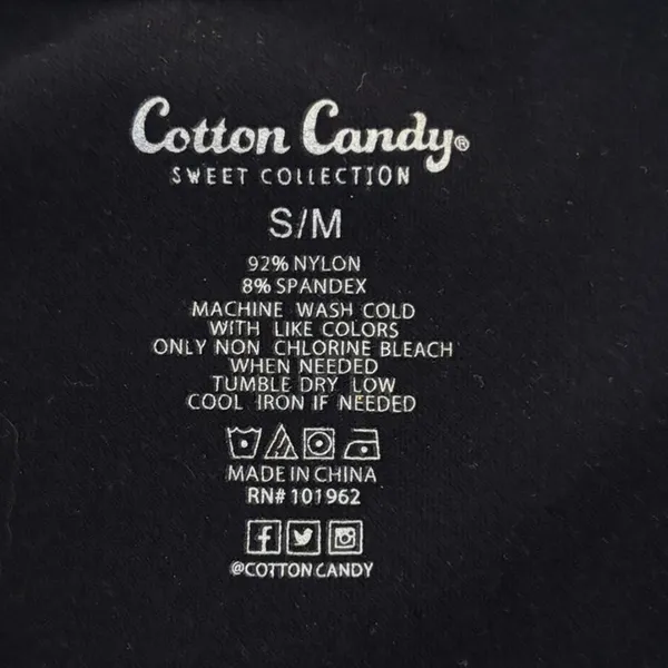 Cotton Candy NWT Jrs Size S/M Black Bodysuit Pull-On One-Piece Spaghetti Straps - Image 3