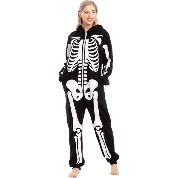 Spooktacular Creations Halloween Skeleton Costume Unisex Jumpsuit Union Suit LG - Image 4