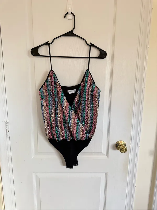 Lovers & Friends Leo Cami Sequin Bodysuit - Image 3