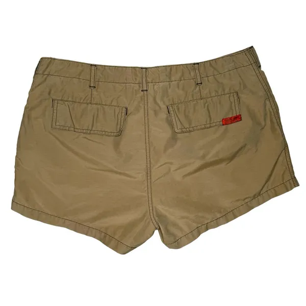 Vintage 90s Y2K Abercrombie & Fitch Size 8 Khaki Cotton Low Rise Shorts Utility - Image 7