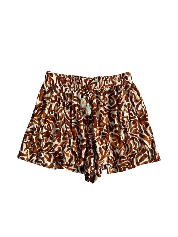 ELAN Brown Cream Printed Shorts Size Large NEW NWT - Image 5