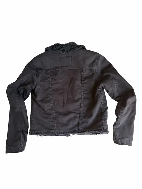 Levi's Original Denim Black Trucker Sherpa Jacket XS - Image 3