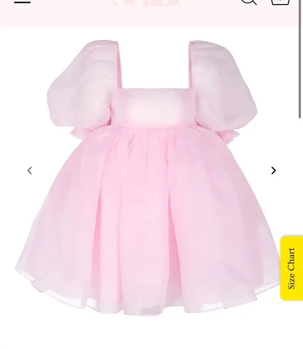 Selkie Angel Delight Puff Dress Pink - Image 2