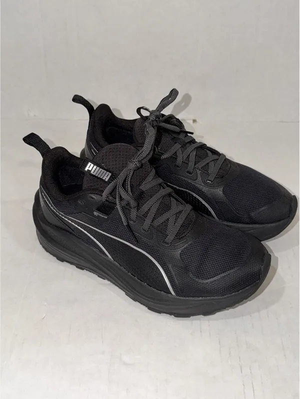 Size 7 US Wmns PUMA Flare Pro Trail Running Black Sneakers Athletic Shoes - Image 2