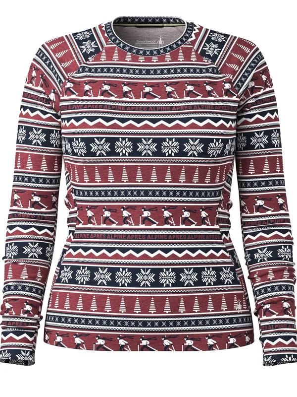 Smartwool Women's Classic Thermal Merino Base Layer Crew Fair Isle Size M - Image 2