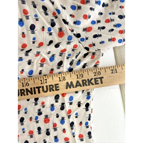 Maeve Anthropologie 12 Womens Top Lightweight Long Sleeve Button V-Neck Tab‎ - Image 2