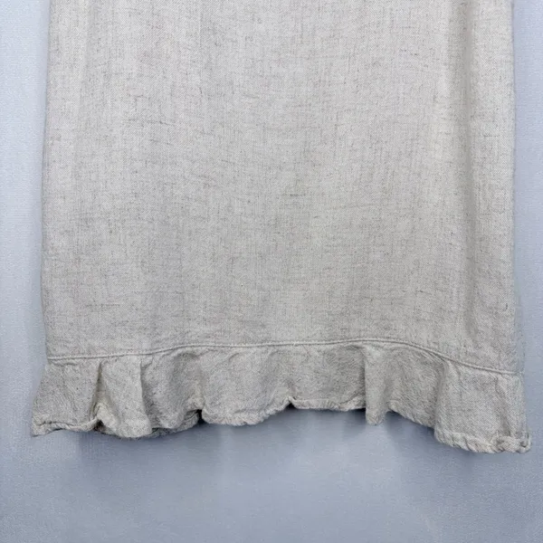 Abercrombie‎ & Fitch Cream Linen Blend Mini Dress - Image 6