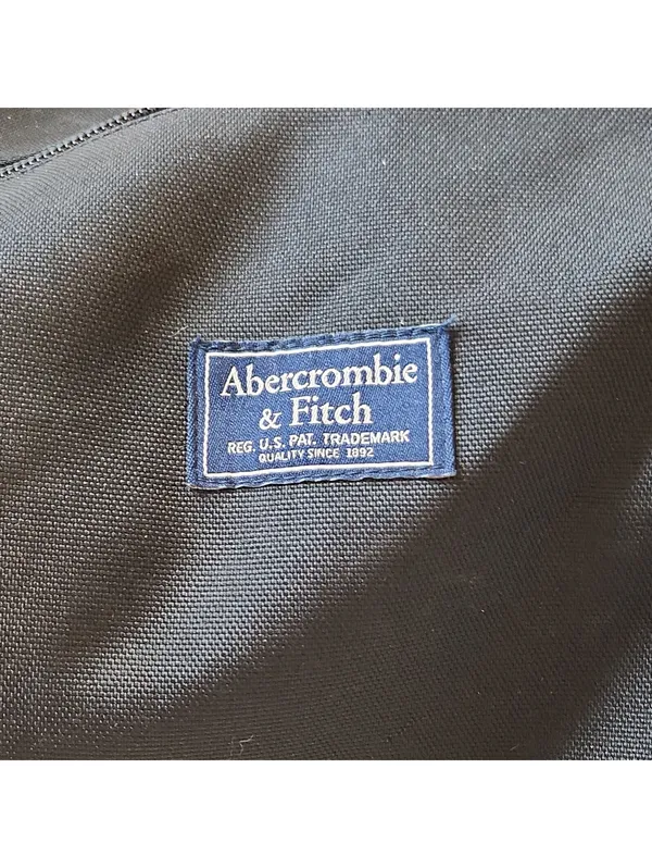 Abercrombie & Fitch Large Black Tote Shopping Travel Duffle Bag with Logo 20" - Image 2
