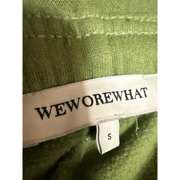 WeWoreWhat Women's Green High Waisted Cropped Tapered Jogger Sweat Pants Size S - Image 4