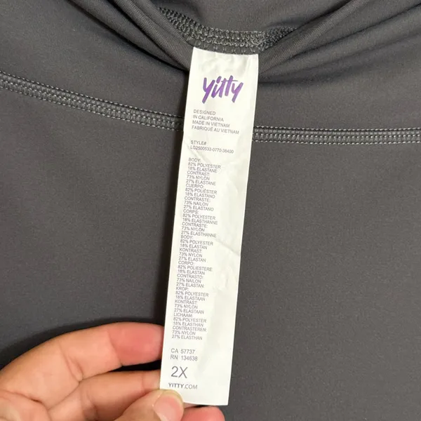 Yitty PureLuxe Everyday Kick Flare leggings size 2X with pockets grey color - Image 11