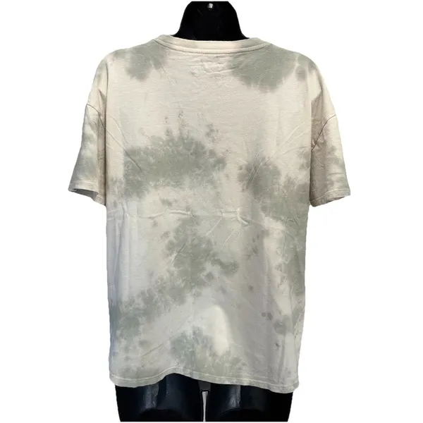 Disney Green/White Tie Dye Short Sleeve Embroidered T-shirt Size‎ M Pocket - Image 5