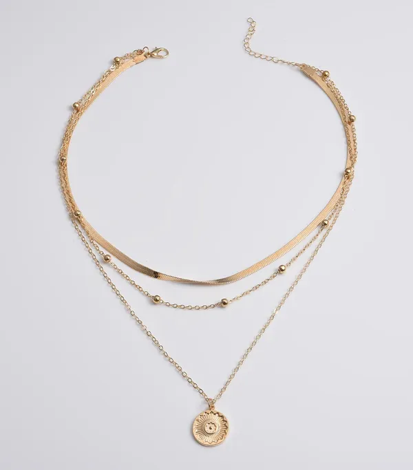 Trendy Gold Women 3-Three Layered Choker Necklace Fashion Jewelry - Party - Image 2