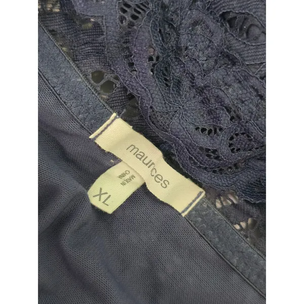 Maurices Navy Blue Romantic Boudoir Bridal Cottage Lingerie Feminine Lace Bra XL - Image 4