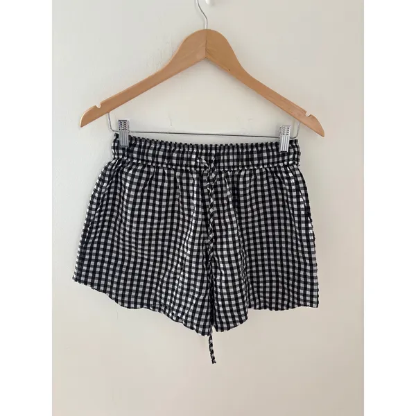 GANNI Gingham Seersucker Shorts Sk:‎ 34 US Size 2 - Image 2