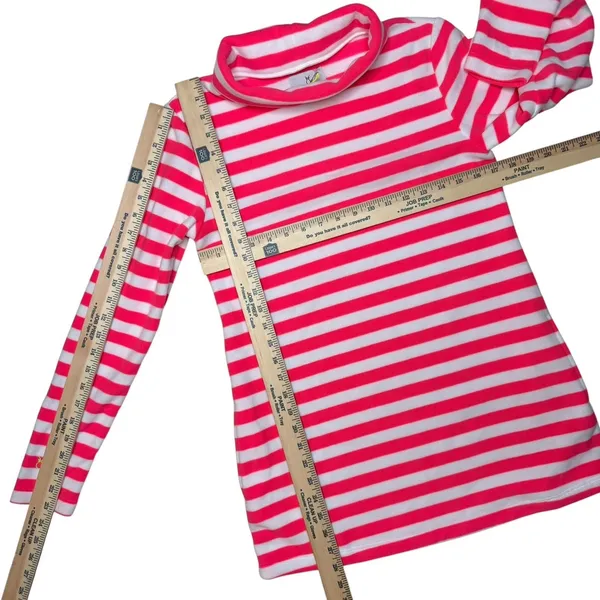 NWT Dudley Stephens S Pink‎ Striped Cobble Hill Vello Fleece Mock Neck Pockets - Image 5