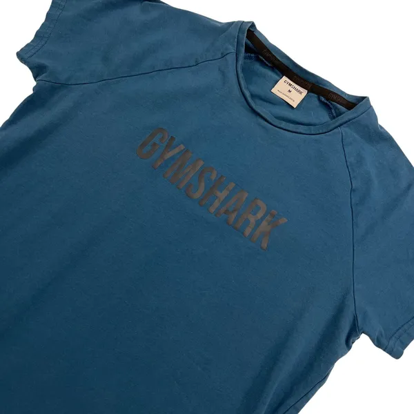 Gymshark Dark Teal Women's Logo T-Shirt Feminine Cut Size M - Image 2