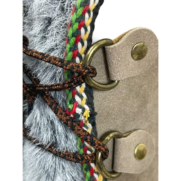 VTG Mukluk Sherpa Lined Gum Sole Winter Warm Boots USA Made Boho Hippie Size 7 - Image 10