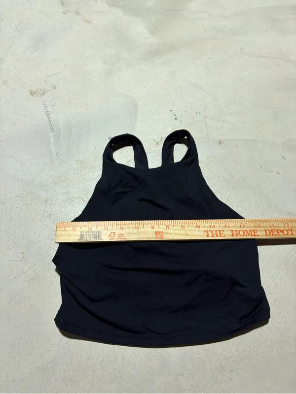 Athleta Black High-Neck Racerback Crop Tank small - Image 2