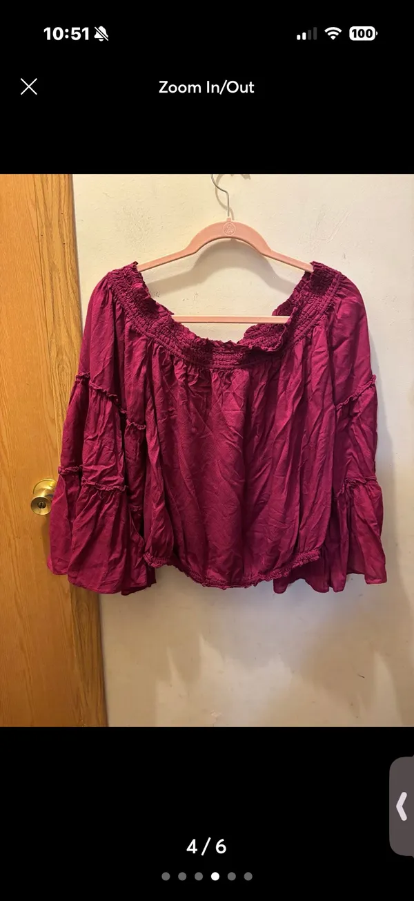 (L) Free people blouse - Image 4