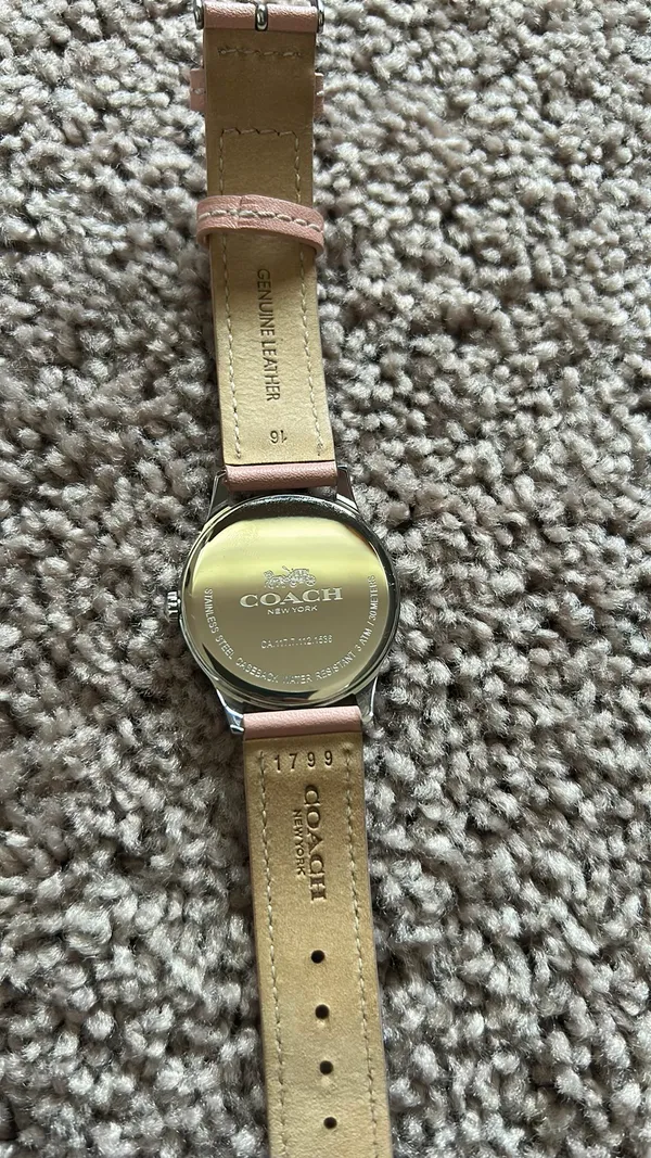 Pink Coach Watch Leather Band - Image 4