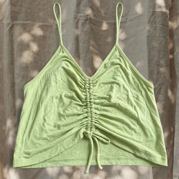 Pacsun | Pistachio Ruched Halter Top - Image 2