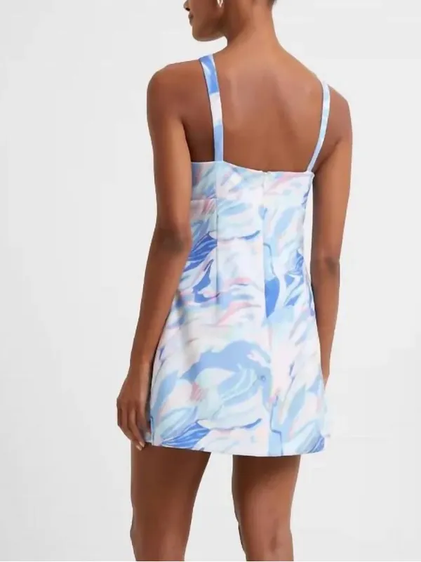 FRENCH CONNECTION Dalla Printed Mini Cross-Over Neck Dress - Image 2