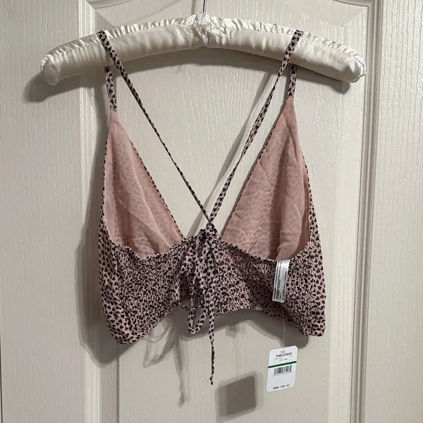 NWT Intimately Free People Cassie Soft Bra Nude Heart Combo Boho Lounge Bralette - Image 3