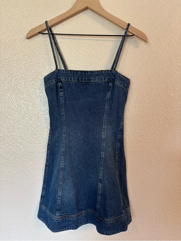 REFORMATION Elma Denim Mini Dress - Image 3