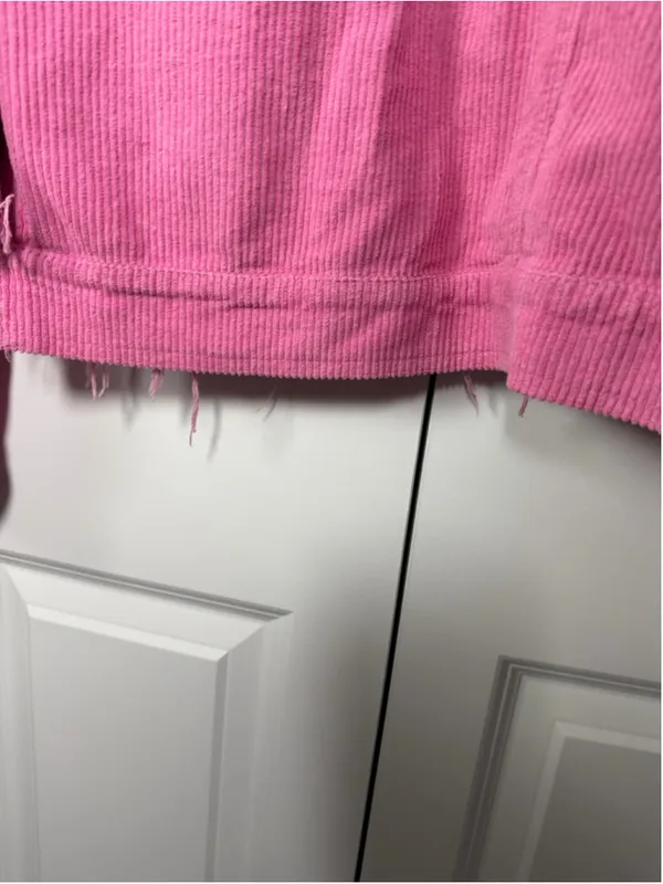 POL Pink Corduroy Raw Hem Jacket Size L EUC - Image 14