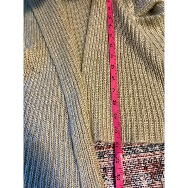 Judy Blue Chunky Knit‎ Open Front Cardigan Sweater Beige Wool Blend Medium/Large - Image 6