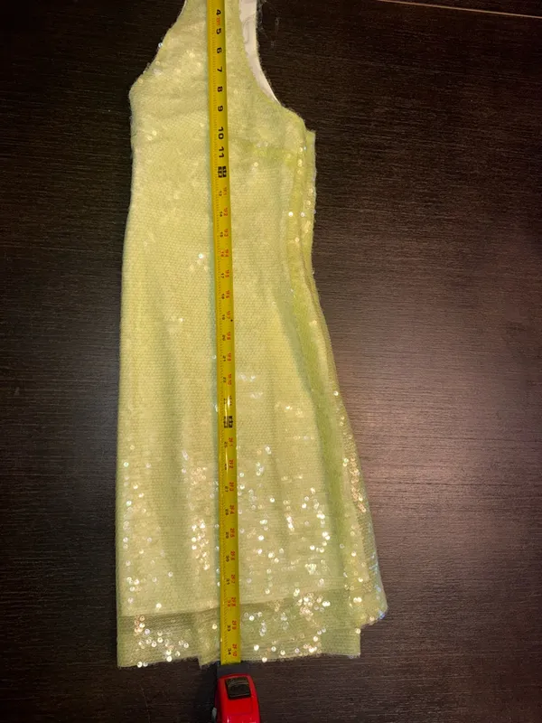 a new day Pale Lime Sequin V-Neck Mini Dress Party - Image 8