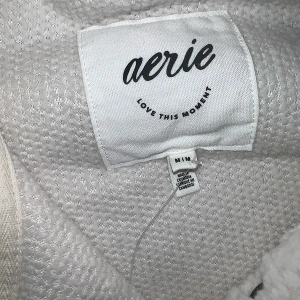 Aerie Oversized Cloud Sherpa Quarter Snap Pullover Size Medium New with tag - Image 6