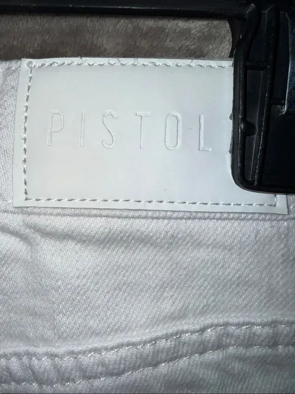 Pistola high rise white distressed button fly bootcut jeans size 27 #751 - Image 4