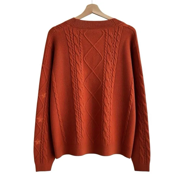 Taylor Swift The Life Of A Showgirl Cardigan Sz M/L Glitter Cable Knit Sweater - Image 3