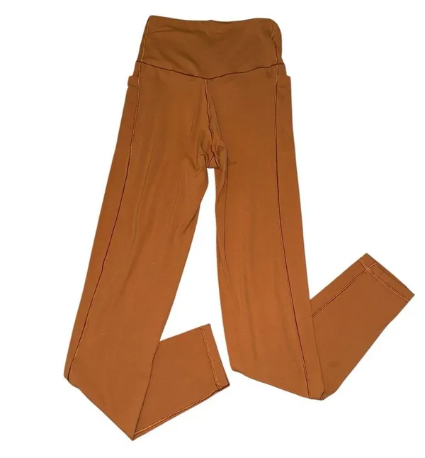 Aerie Real Me Xtra 7/8th legging burnt orange front crossover women’s medium - Image 2