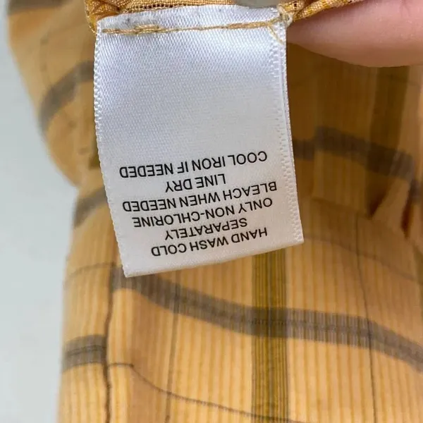 Dra Los Angeles Yellow & Grey Plaid Puff Sleeve Tiered Cottagecore Mini Dress - Image 5