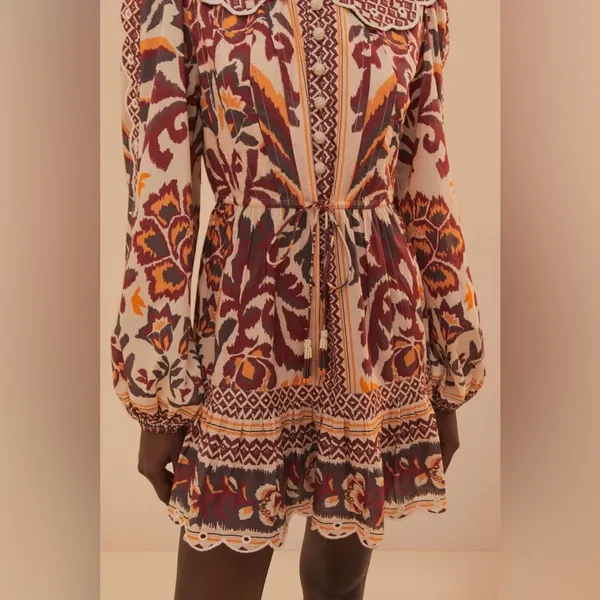 Farm Rio Long Sleeve Button Front Minidress, Small, $260 - Image 10