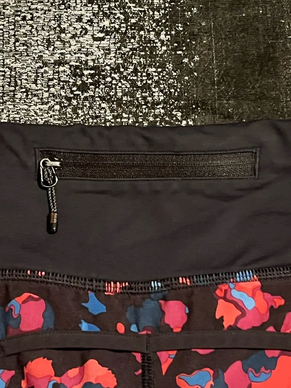 Womens sz10 Lululemon Run Times Shorts-Dandy Digie Multi/Black - Image 6