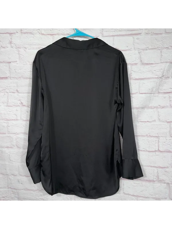 Abercrombie & Fitch Black Oversized Shirt - Size S - Image 7