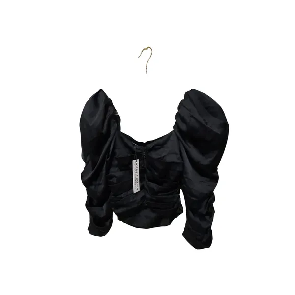 ALICE + OLIVIA Katrice Ruched Stretch-Silk Top Size 2 - Image 7