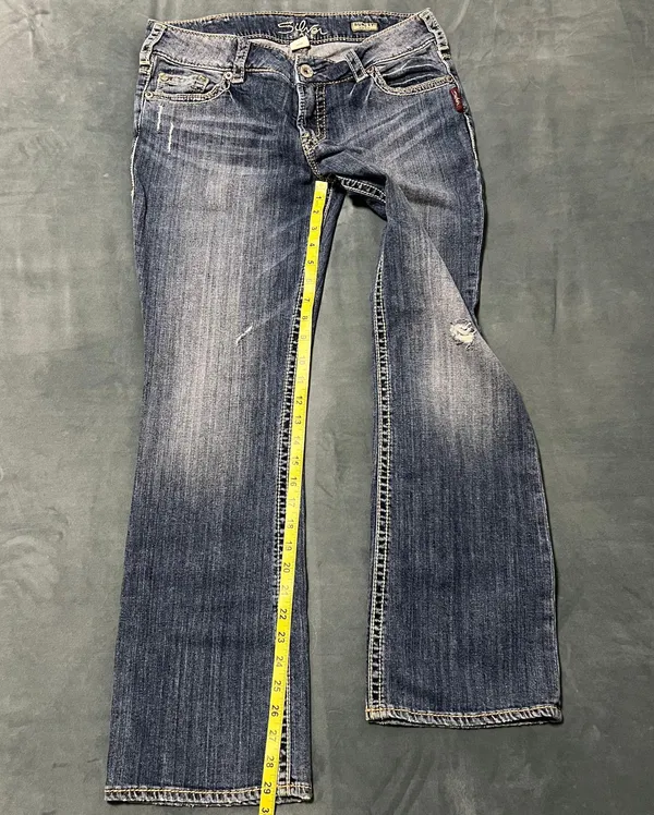 Silver Suki Bootcut Jeans, Size 31x31 - Image 6